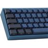 Hyekic Double Shot Keycaps 147 Keys Cherry Profile Blue Samurai Letter Side Engraved Keycaps for ANSI & ISO Layout Cherry MX Mechanical Keyboard