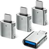 Obcxin USB C a USB Adapter, Adattatore OTG a 4 pacchetti OTG Thunderbolt 4/3 Compatibile con iPhone16 15 Serie MacBook Pro M4 Mac Mini Galaxy S24, iPad, Type-C Mobile e altro ancora