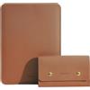 Yesmornsis Custodia imbottita in pelle PU per laptop da 13 pollici, compatibile con MacBook Air 13 A3113 M3, MacBook Pro 13 M2 A2686 2024 con custodia per caricabatterie, colore marrone