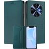 MOJIA Custodia per Oukitel C5, Resistente a Cadute e Graffi, Alta Qualità PU Pelle Stile Portafoglio Cover Folio con Chiusura Magnetica. Dark Green