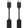 WEGLOK Cavo HDMI prolunga, 2 Pezzi, femmina ad alta velocità adattatore HDMI maschio femmina, Compatibile con TV Stick, Blu-Ray, HDTV, laptop, Prolunga HDMI Cavo Corta Alta Velocità