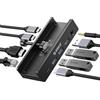 ORICO Docking Station Clip, Hub USB-C 8-in-1 con HDMI 4K@60Hz, PD 100W, Ethernet Gigabit, 4xUSB, AUX, 10Gbps Hub USB Dock per Laptop, MacBook, PC (Adattatore non incluso)