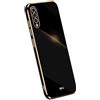 RankOne La Custodia del Telefono è Adatta per Samsung Galaxy A50 / A50S / A30S (6.4 Inches), Case per Cellulare in Silicone con Telaio Galvanico - Nero