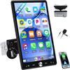 SIXWIN 1 Din Autoradio con CarPlay&Android Auto, 10.4 Pollici HD Touchscreen Schermo con Mirror link Bluetooth RDS/FM EQ SWC USB AUX