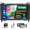 Inefala 9 Pollici Autoradio Android 15 per Mercedes Benz B Class B200 W245 W169 W639 Vito Viano W906 Sprinter 2 DIN Schermo (2+64GB) con Wireless CarPlay Android Auto FM RDS GPS Bluetooth WiFi