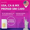 travSIM - USA SIM Card (T-Mobile Scheda SIM) Valida per 15 Giorni - 50GB 3G 4G LTE Dati mobili - Stati Uniti T-Mobile US SIM Card (Funziona anche in Canada e Messico, 5GB Combinati)