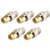 Jopto 5 pz DAB Adattatore antenna SMA CATV SMA dritto adattatore antenna SMA maschio a F femmina connettore RF per antenna TV reti antenna modem satellitare box top box FM/AM radio