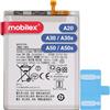 MOBILEX® Batteria interna per Samsung Galaxy A20 / A30 / A30s / A50 / A50s (EB-BA505ABU / EB-BA505ABN) Ricambio | 4000mAh - OEM | Capacità originale