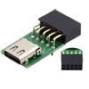 chenyang Adattatore di estensione per pannello frontale USB 2.0 da 9 Pin/10 Pin a USB C femmina per scheda madre