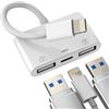 HOYULLI Adattatore Lightning a USB per iPhone 14 13 Pro Max per Apple Lighting Caricatore Connettore per iPad OTG Cavo Dati Connettore Digitale Fotocamera Foto USB-A Jack Lettore Schede Adapter Tastiera