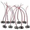 JZK 10PCS Connettore a clip per batteria da 9 V, connettore a scatto per batteria PP3, connettore per batteria a transistor con cavi per batterie PP3 MN1604 6LR61 6F22 da 9 volt