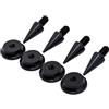 PrecisionGeek® Picchi per altoparlanti compatti M6 da 10 mm e cuscinetti - nero anodizzato - cuscinetti 20 mm 5 raggi
