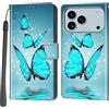 PHINIENLAND Cover per iPhone 18 Pro Max / 17 Pro Max custodia portafoglio Turquoise | 3 scomparti carte, 1 tasca banconote, Chiusura magnetica, Supporto, Pelle PU flip cover per iPhone 18 Pro Max / 17 Pro Max