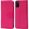 Verco custodia per Samsung A03s, Case per Samsung Galaxy A03s Cover PU Pelle Portafoglio Protettiva, Rosa