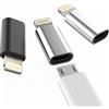 HOYULLI Adattatore da micro USB a Lightning (confezione da 3) convertitore di trasmissione dati per ricarica rapida, cavo micro USB femmina a connettore Lightning maschio, compatibile con iPhone 13, 12, 11,