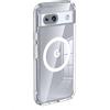 GIOPUEY Cover Magnetica per Google Pixel 8A， Compatibile con MagSafe， PC+TPU Trasparenti Antiurto Protettiva Cellulare Custodia - Clear