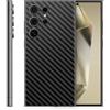 TF Skins Skin adatta per Samsung Galaxy S24, S24 Plus, S24 Ultra. Adesivo posteriore per la protezione, compatibile con Fast All Case (nero carbonio, Galaxy S24 Ultra)