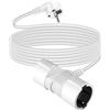 DKTYGER Spina doppia per presa, cavo prolunga da 3 m con 2 prese Schuko, presa multipla a 2 vie, doppia prolunga con 2 prese con contatto di terra, distributore esterno a 2 vie Max. 3500W, Bianco