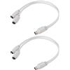 YINETTECH 2 cavi splitter per tastiera, 6 pin, DIN maschio a femmina, cavo splitter da 1 a 2, compatibile con tastiera e mouse Sony PS2, 30 cm, bianco