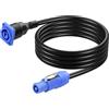 CERRXIAN Cavo di prolunga PowerCon da 6,5 piedi 13 AWG, 3 pin, maschio a femmina, per schermo LED, fascio, testa mobile, luce, prolunga, cavo altoparlante