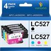 YUANQIMM LC527 LC 527 Cartucce Compatibili per Brother LC527 LC-527VAL Cartucce | Compatibili per Brother MFC-J4350DW Cartucce per stampanti Brother MFC-J4550DW ( LC527BK LC527C LC527M LC527Y )
