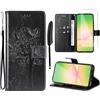 Oududianzi - Cover per Samsung Galaxy A56 5G Libro Flip Custodia Portafoglio Pelle PU Silicone TPU Antiurto [1X Vetro Temperato] [Slot Schede][Chiusura Magnetica][Funzione Stand] - Nero
