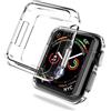REY - Pack 3X Cover in Gel TPU Trasparente per Apple Watch Series 6 - Series 5 - Series 4 y SE de 44mm, Ultra Sottile 0,33 mm, Morbido Flessibile, Custodia Silicone