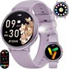 BENYAR SMART Orologio Smartwatch Donna con Torcia LED, 1,26'' HD Schermo Smartwatch Elegante Donna con Funzione Telefono, Impermeabile IP68, 110+ Modalità Sportive, Ciclo Mestruale per iOS Android, 2 Cinturini