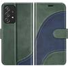 BoxTii Cover per Galaxy A52 5G / 4G, Custodia in PU Pelle Portafoglio per Samsung Galaxy A52 5G / 4G, Magnetica Cover a Libro con Slot per Schede, Verde