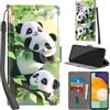 PHINIENLAND Cover per Samsung Galaxy A33 5G custodia portafoglio Pandas | 3 scomparti carte, 1 tasca banconote, Chiusura magnetica, Supporto, Pelle PU flip cover per Samsung A33 5G