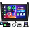 VECHTEL 4G 64G VECHTEL 9Autoradio Bluetooth per VW POLO 2011-2016 Carplay Android Auto Wireless,Android 15,DSP EQ,1280 * 720,Wifi GPS Navi,Mirror link,RDS/FM Radio con Retrocamera AHD