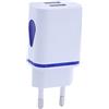 OSALADI 2 USB adattatore da viaggio a forma di cascata a LED, luce doppia USB, adattatore da parete per smartphone con spina europea