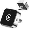 JGCCQTJ Adattatore wireless da cablato a wireless per CarPlay e Android Auto, adattatore wireless per iPhone Mini di piccole dimensioni, USB/Type-C Plug and Play, connessione veloce e stabile con iOS Android