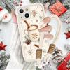 Krdvekm Cover con Cordino per iPhone 15 6,1'' Natale Winter, Silicone Bianco Custodia Aesthetic Christmas Print Femmina Mädchen Modello Disegni Collana Protezione Fotocamera Protettiva Case