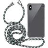 MyGadget Cover per iPhone XS Max - Custodia con Corda - Case con Cordino Trasparente Antiurto con Laccio | Tracolla Practical Stylish Nero Camouflage