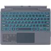 Synchro Bands Tastiera Bluetooth per Microsoft Surface Pro Copilot+ PC (11° Edizione), compatibile con Pro 8-11 Generation, QWERTZ, Trackpad, Ricarica USB, Tedesco (Grigio)
