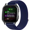 GIOPUEY Cinturini Compatibile con Garmin Venu SQ2, Nylon Traspirante Sport Loop Cinturino in Morbido Nylon Intrecciato Strap Band - Darkblue