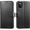 Lensun Custodia per Samsung Galaxy A51 4G, Cover in Vera Pelle [RFID Blocking] Libro con Portafoglio Chiusura Magnetico Flip Custodie Cuoio per Telefono Galaxy A51 4G - Nero