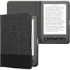 kwmobile Cover compatibile con Pocketbook Touch Lux 3/Basic Lux/Basic Touch 2 - Custodia a libro in tela e pelle PU - Flip Case per eReader