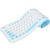 Garsent Tastiera USB Pieghevole Silenziosa Bluetooth Wireless, Impermeabile Silicone a 106 Tasti, Arrotolabile Antipolvere, Comoda da Trasportare per PC