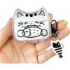 GULVQYF Custodia protettiva per auricolari AirPods Pro di 2a/1a generazione con portachiavi, design con simpatici gatti in stile cartone animato, custodia protettiva per Air Pod Pro/Pro 2 (B)