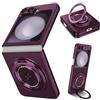 Yarxiawin Custodia per Samsung Galaxy Z Flip 7 FE con Cavalletto (Viola)