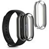 kwmobile Set 2x Custodia Smartwatch Compatibile con Xiaomi Mi Band 9 / Smart Band 9 Cover - Case Silicone Protezione Orologio Fitness argento/grigio scuro
