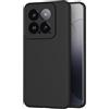 AICEK Compatible con Xiaomi 14 Cover, Silicone Custodia per Xiaomi 14 Cover Molle di TPU Sottile Bumper Case Nero