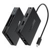 Cable Matters 8 in 1 da 40 Gbps Hub USB4 portatile con doppia DisplayPort 4K a 60 Hz, DP singola 8K a 60 Hz, PD da 100 W, Gigabit Ethernet, compat. con Thunderbolt 4 per XPS, Surface Pro, iPad Pro