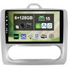 KeiDilie 9 [6G+128G] Android 15 Autoradio per Ford Focus 2004-2011-[Integrato Wireless CarPlay&Android Auto | DSP | Mirror Link | GPS Sat Nav | BT 5.0 | WiFi | 360° Panoramica]+AHD Camera & MIC