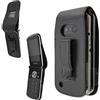 caseroxx Borsa in pelle con clip da cintura per Emporia TOUCHsmart V188, Funda carcasa vera pelle (con finestra trasparente) in nero