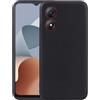 Generico Custodia Compatibile con ZTE Blade A34 Schermo display 6.6 Cover Protezione flessibile Gel Silicone TPU Morbida Matte Ultra Soft Slim Case (NERO)
