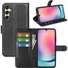 JIUNINE Cover per Samsung Galaxy A16 5G, Custodia Portafoglio Libro in Pelle Sintetica Antiurto Cover Flip Case con [Carta Fessura] [Supporto Stand] [Fibbia Magnetica], Nero
