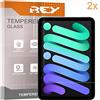 REY Pack 2X Pellicola salvaschermo per iPad Mini 6ª Gen (8,3) (2021) - 7ª Gen 8,3 2024, Vetro temperato, di qualità Premium